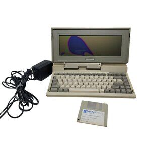 Vintage Toshiba T1000 Laptop for Parts or Repair Model PA7027U Computer Untested